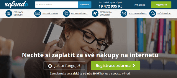 Cashback portl Refundo (refundo.cz) pro online nkup elektroniky a dalho zbo